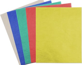 Carbon Paper for Tracing on Fabric, Wood, and Canvas (5 Colors, 9 x 11 in, 5 Sheets) - Tracing Paper