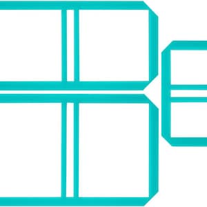 Può includere: Un orologio digitale blu turchese di forma rettangolare con sfondo bianco. L'orologio mostra il numero 88.