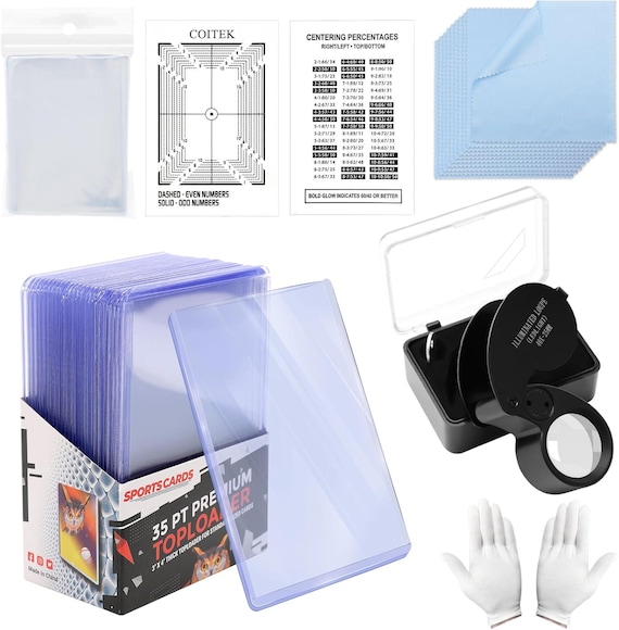 139PCS Card Grading Centering Tool Set,card Grading Kit,includes One 40x  Magnifying Tool With Led Light,one Card Centering Tool, - Etsy