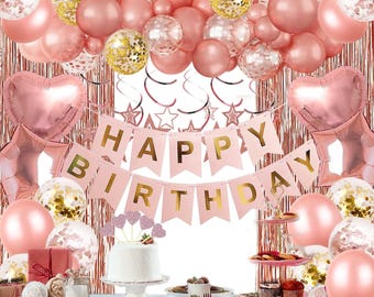 Happy Birthday Girlande Mit Sternen – Holografisch, 8 Stränge à 2 M, Vorgespannt, Für Innen & Außen