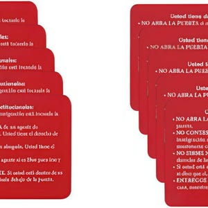 10-delige kaart Know Your Rights - Amerikaans staatsburgerschap, rode kaart constitutionele rechten, studiegids naturalisatietest,