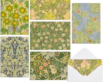 The Gifted Stationary 36-Pack Stationery Cards and Envelopes, William Morris Floral Pattern All Occasion Notecards, Blank Inside