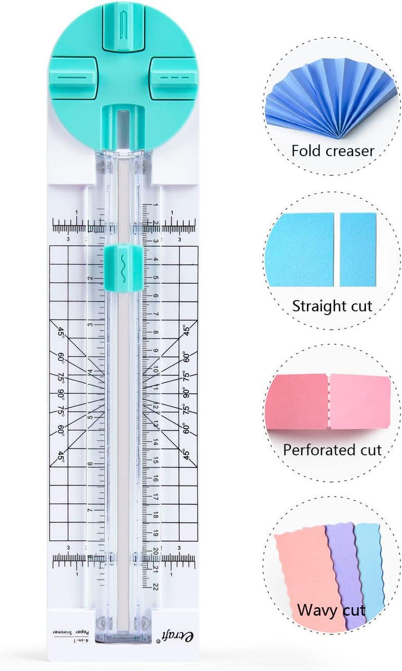 Paper Trimmer Ruler Paper Trimmer Craft Paper Cutter: 4 Style Multi-function Scrapbooking ...