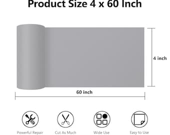 Self Adhesive Leather Repair Patch, 4 x 60 inch Leather Repair Tape, Leather Patches for Furniture, Vinyl Repair Kit for Couches,