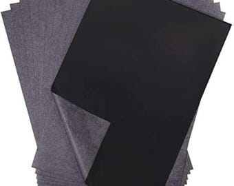 100 hojas de papel de calco de carbono negro para madera, papel, lienzo y otras superficies artísticas