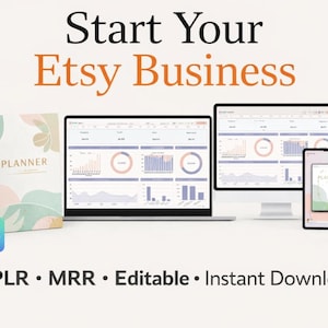 Etsy Business Starter Kit: Planer Vorlagen, Mockups (PLR/MRR)
