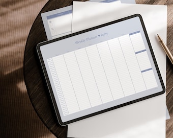 Planificador semanal para mamás | Cómo organizar la vida diaria con el bebé | Horarios de lactancia, sueño y rutinas del hogar | PDF imprimible