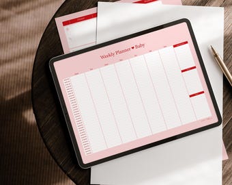 Planificador semanal para mamás | Cómo organizar la vida diaria con el bebé | Horarios de lactancia, sueño y rutinas del hogar | PDF imprimible