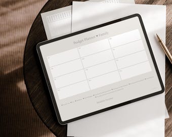 Planificador de presupuesto familiar | Libro del hogar en PDF | Control de finanzas para padres y familias | Planificador de presupuesto familiar digital para imprimir