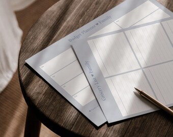 Lista de compras familiar | Lista de la compra en PDF | Planificar la compra | Lista de verificación imprimible para el hogar