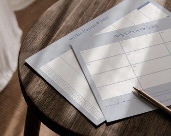 Planificador familiar | 6 planificadores en PDF para el día a día de mamá y familia | Hogar, bebé, presupuesto, alimentación y carga mental | Set completo para imprimir