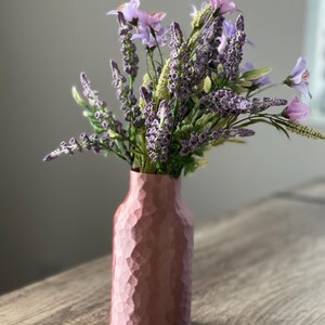 Sparking Reflective Pink Small Vase - Elegant Home Decor Accent - made with Eco friendly sustainable materials
