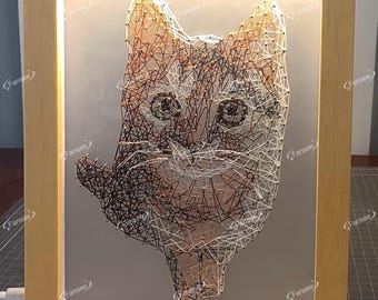 Creative Handmade Nail and String Pet Art | Unique Home Decor | Housewarming Gift