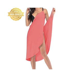 Women’s Summer Beach Wrap Dress: Sexy Swimsuit Cover Up Flowy Skirt