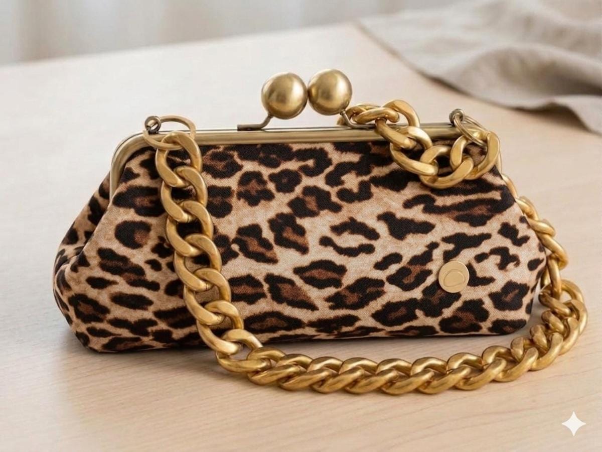 Leopard Kisslock Bag - Etsy