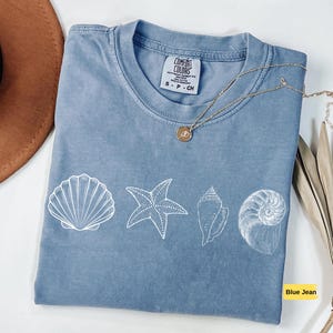 Comfort Colors® Sea Shells 90s Vintage Style Tshirt, Retro Y2k Ocean Shell Shirt, Sea Lovers Shirt, Summer Ocean Shirts, Cute Sea Animal Tee