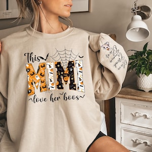 Personalized Halloween Mimi Sweatshirt,Spooky Mimi Shirt,Gift for Mom, Spooky Mimi Sweatshirt, Halloween Shirt For Mom,Custom Name Halloween