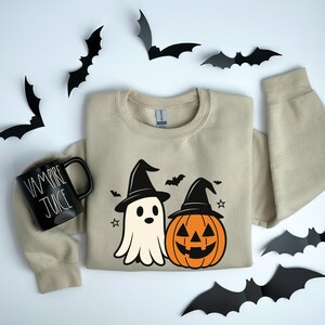 Ghost Pumpkin Halloween Sweatshirt, Fall Ghost Shirt, Pumpkin Season Shirt, Spooky Season Sweatshirt, Cute Ghost Shirt, Halloween Gift