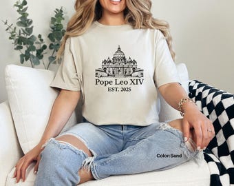 Personalized Shirt, Pope Leo XIV Shirt, Cardinal Robert Prevost, First American Pope T-shirt, Vatican City Pope, New Catholic Pope Shirt