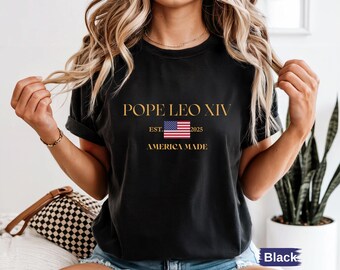 Comfort Colors, Robert Francis Prevost First American Pope T-Shirt, New Pope Robert Francis Prevost Shirt, Christian Shirt, Religious Shirt