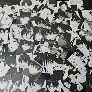 Adesivos de anime e mangá masculinos, 1 a 50 adesivos sortidos de mangá e anime masculino, adesivos de vinil de anime à prova d'água fofos para garrafa de água, laptop, caderno