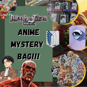 Anime Überraschungsbox - Personalisierte Titan Anime Geschenkbox, Geburtstagsgeschenk für Anime & Spieleliebhaber, Anime Grab Bag, Anime Überraschungstasche, süßes Geschenk