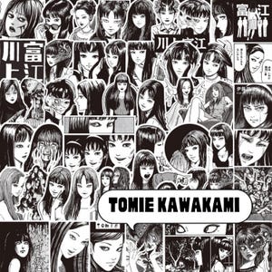 Adesivos de anime e mangá Tomie Kawakami, 70 adesivos de mangá Tomie, adesivo de vinil de anime à prova d'água para garrafa de água, laptop, caderno, presente