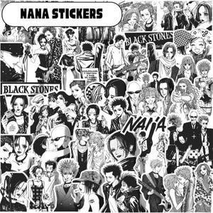 Adesivos de mangá de anime NANA, 65 adesivos de mangá NANA variados, adesivos de vinil de anime à prova d'água fofos para garrafa de água, laptop, caderno, presente