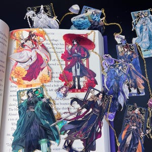 Heavens Official&#39;s Blessing metal bookmarks, TGCF metal bookmarks for manhua, manga, novel, Birthday gift for readers, anime bookmarks