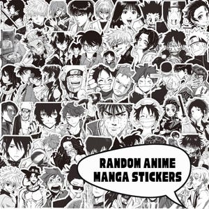 Adesivos de anime e mangá variados, 75 adesivos de mangá variados, adesivo de vinil de anime à prova d'água para garrafa de água, laptop, caderno, presente