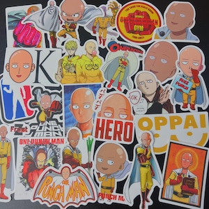 Animestickers, 1-50 verschillende punch man-animestickers, schattige waterdichte anime-vinylstickers voor waterfles, laptop, notebook