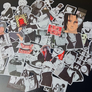 Anime Manga Aufkleber, 50 verschiedene Ninja Anime Manga Aufkleber, wasserfester Anime Vinyl-Aufkleber für Wasserflasche, Laptop, Notebook, Geschenk
