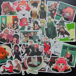 Spy anime stickers, 1-100 Spy family sticker, cute waterproof anime vinyl sticker for water bottle, laptop, notebook, birthday gift