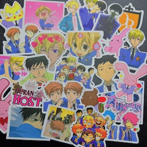 Ouran High School Host Club anime stickers, 1-50 anime stickers, cute waterproof anime vinyl stickers for water bottle, laptop, notebook
