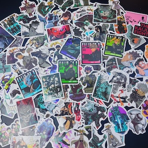 Kaiju no 8 anime stickers, 1-100 kaiju #8 anime sticker, cute waterproof anime vinyl stickers for water bottle, laptop, notebook, gift
