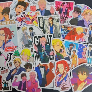 Great Prentender anime stickers, 1-50 assorted anime stickers, cute waterproof anime vinyl stickers for water bottle, laptop, notebook, gift