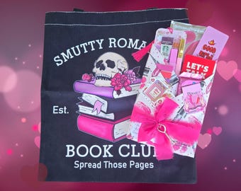 Spicy Romance Premium Blind Date with a Book & Smutty Tote Bag Gift Bundle for Book Lover