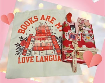 Signed Special Edition Spicy Sports Romance Blind Date with a Book | ONLY ONE AVAILABLE & Love Language Tote Bag Valentines Gift Set Bundle