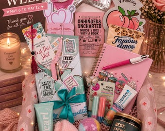 Unhinged & Uncharted Nurse Book Box Gift for Nurses Week | Medical Thriller Blind Date with a Book | Funny Nurse Self Care Package Bundle