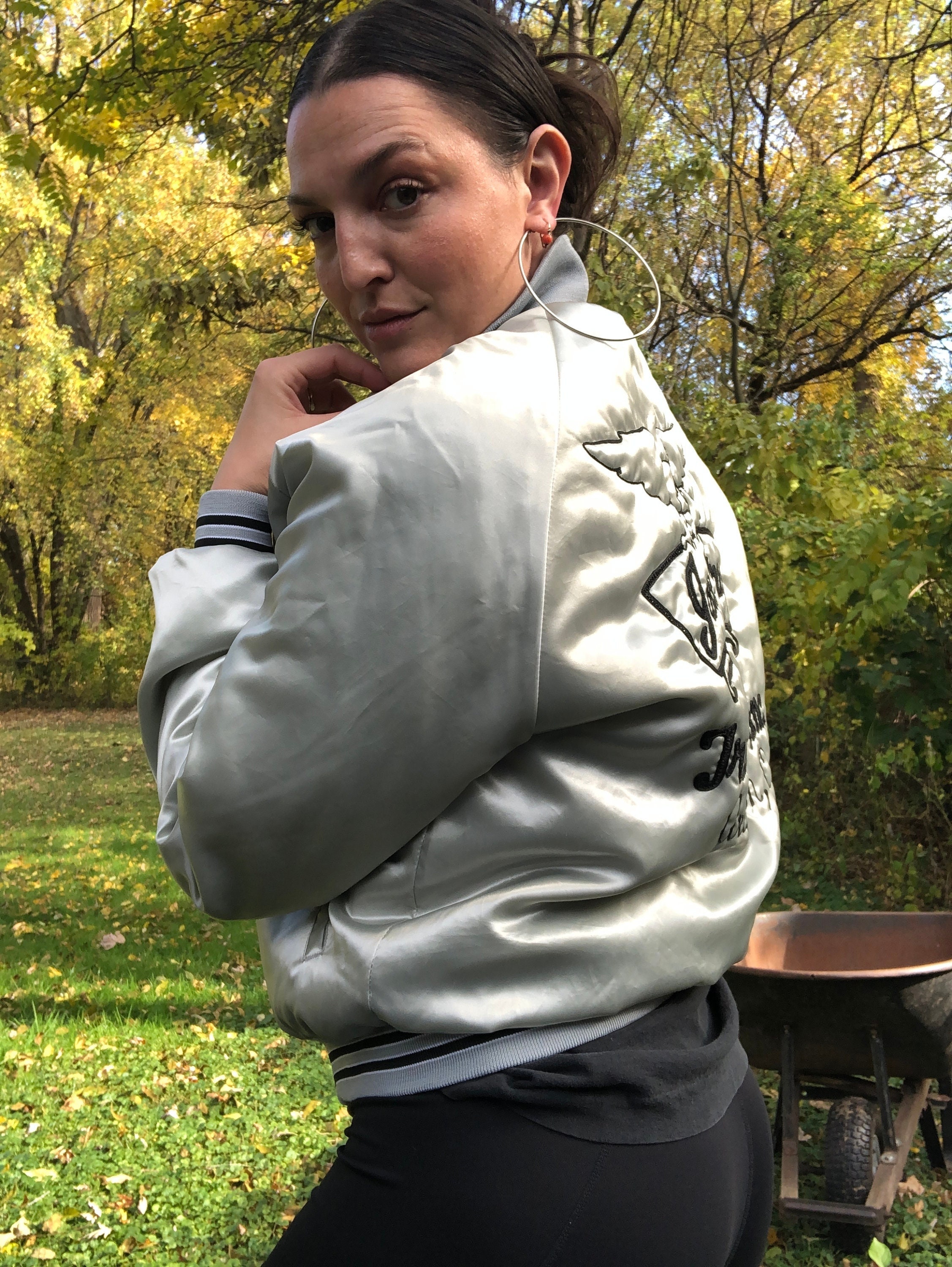 Satin Jacket - Etsy | Übergangsjacken