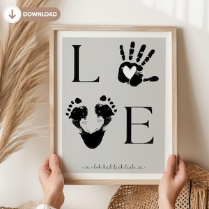 Gift Grandpa Birthday Grandpa Birthday Gift Grandfather Birthday Personalized Handprint Grandchildren Gift DIY Gift Digital