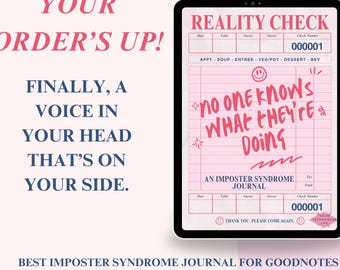 Imposter Syndrome Journal | 60+ Page Funny Guided Prompts | Printable & Digital PDF | Humor Gift | Self-Reflection Confidence Boost