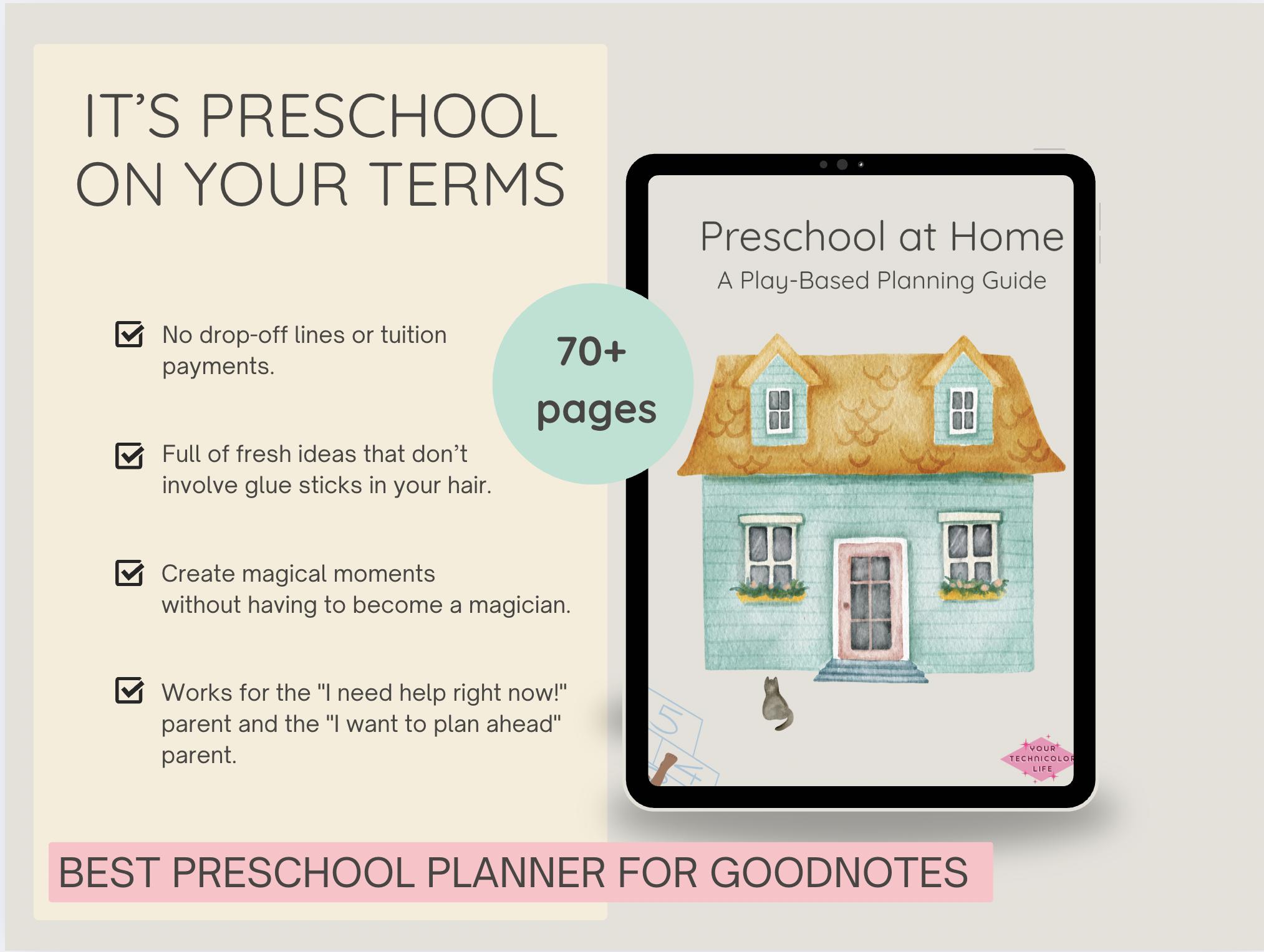 Preschool at Home Planner • 70+ Pages of Play-Based, Printable Homeschool Activities, Schedules & Themes for Ages 2–5