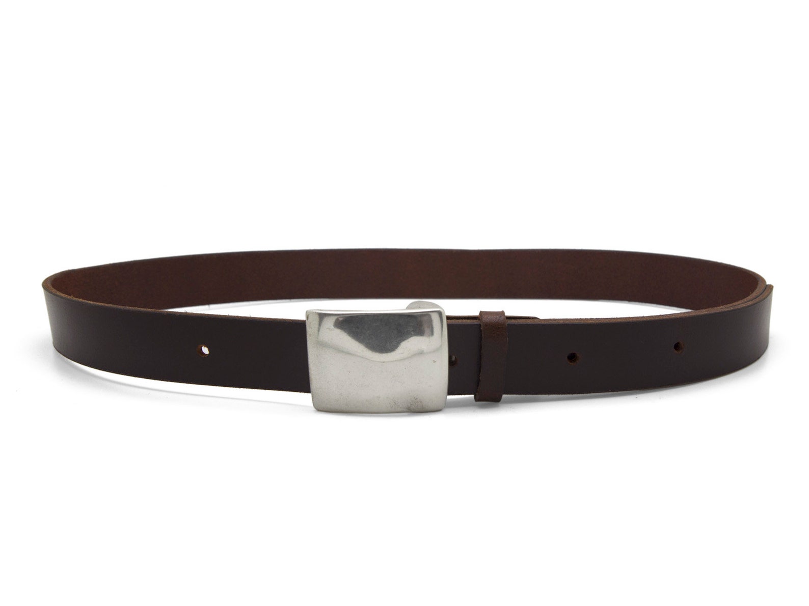 Dark Brown Leather Belt Men