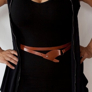 Double Wrap Brown Leather Belt the Chica - Etsy