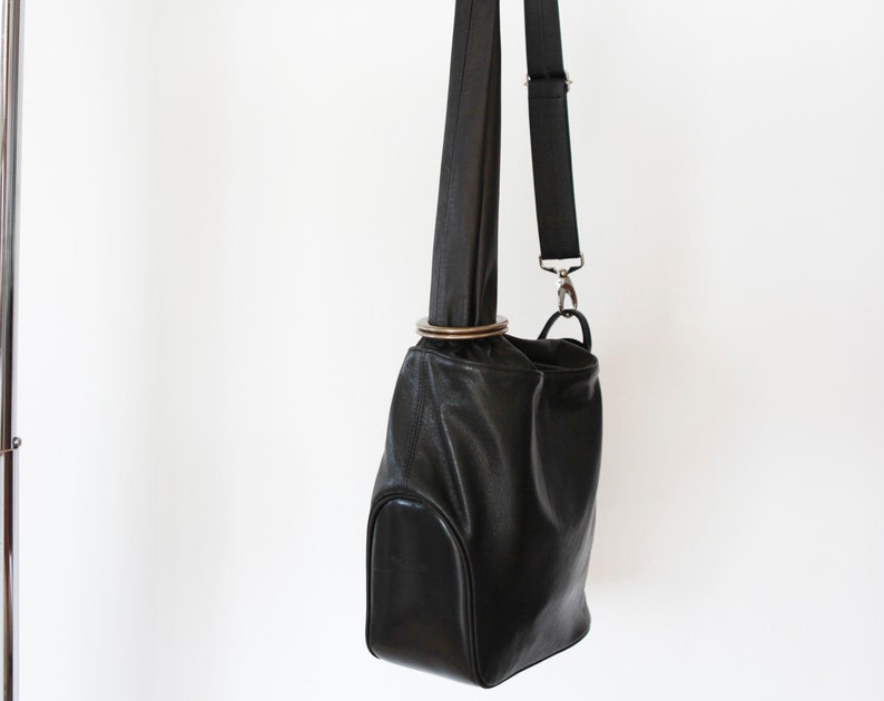 black slouchy crossbody bag