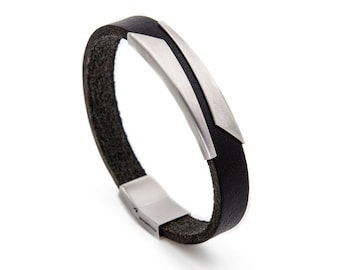 Men's black leather bracelet | Mens bracelet - the Phoenix