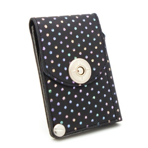 Polka dot portemonnee, womens zwarte portemonnee, kleine portemonnee - de JACK