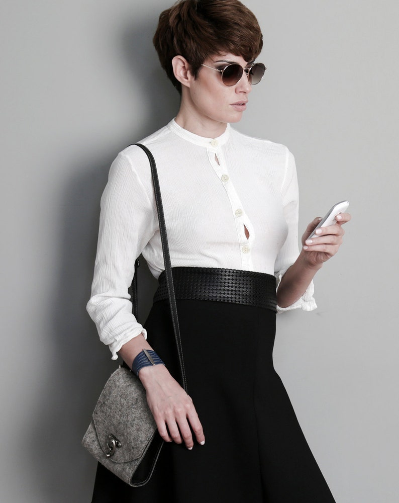 Flare Black Women/'s Leather Cuff Bracelet