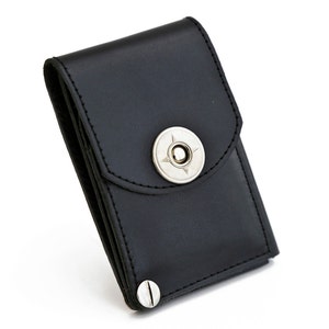 Men's black leather wallet, groomsmen, graduation, anniversary gift - the JACK